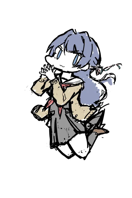 ご依頼絵を描き始めました ポーズを考え中です