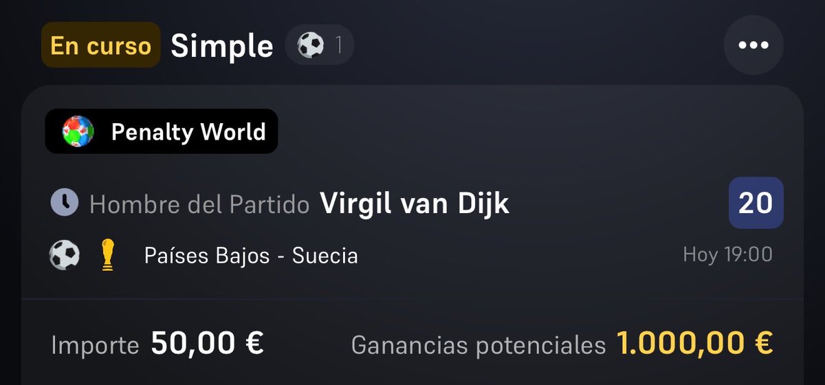 Porros365's tweet photo. 🔥 Vamos con Van Dijk MVP hoy 🏆

Hoy le toca a nuestra leyenda, el mejor central de los últimos años a cuota 20🇳🇱

Hasta 150€ para nuevos registros en Winamax desde mi enlace: https://t.co/45tYMLIcq5
