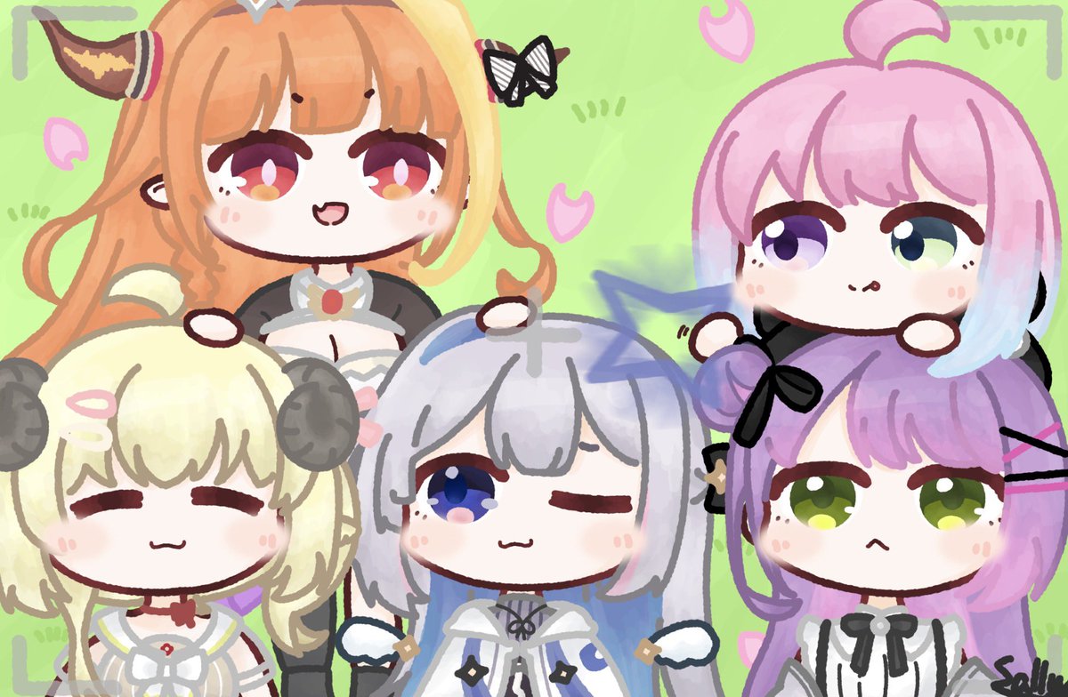 Chenhsiang35049's tweet photo. #TOWART #つのまきあーと ＃ルーナート #かなたーと #みかじ絵
「重なる5人のキセキ」 https://t.co/ANLIQ1X2nz