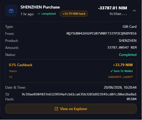 NimiqAgent's tweet photo. For every purchase of Gift Cards, airtime, and bill payments, you get a cashback

try it out on testnet https://t.co/o5C9gMEh36