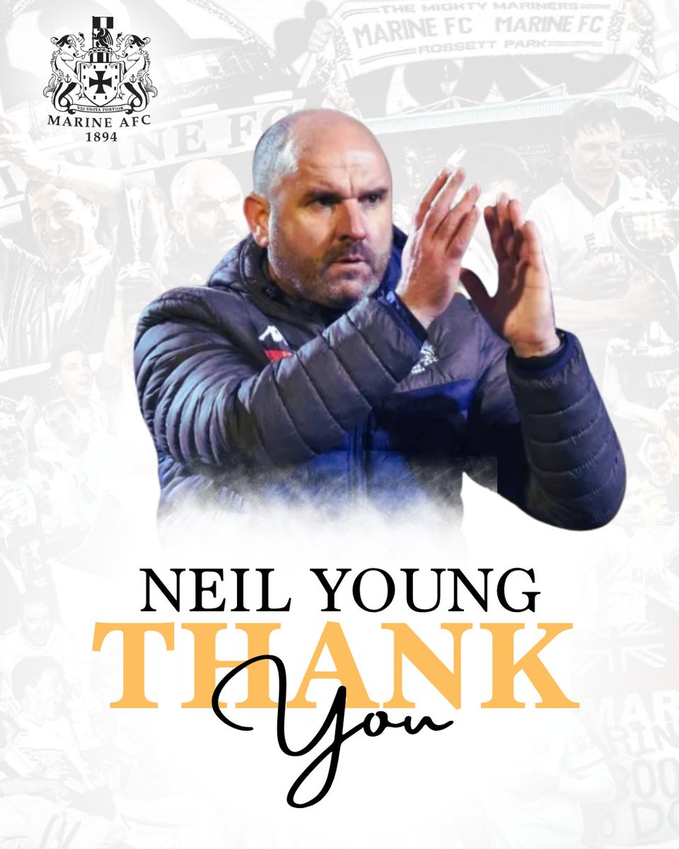 MarineAFC's tweet photo. 🚨 CLUB STATEMENT: NEIL YOUNG

Marine Football Club is incredibly saddened to announce that Director of Football Neil Young will leave the club at the end of June.

Neil managed the Mariners for 7 unforgettable seasons, completely transforming the club's fortunes and leading us into the National League North for the first time in our history. After moving into his role as our inaugural Director of Football last season, he has continued to play a pivotal role in our growth at Step 2.

A true club legend who leaves behind an unmatched legacy of promotions, historic FA Cup runs, and silverware.

Thank you for everything, Neil. 🤍

Read the full club statement, along with a heartfelt personal message from Neil to the supporters ⤵️
https://t.co/OokaG3gZJh