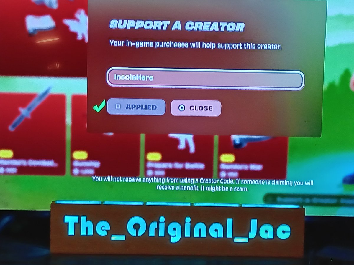 JackJ40543's tweet photo. @InsoIsHere
Use Support A Creator Code InsoIsHere In Your Fortnite Item Shop
#SupportTheHomie
#TeamInso
#TheREALFortniteOGs https://t.co/pAB65pooBY