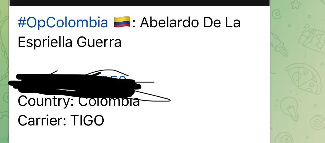 hyperconectado's tweet photo. Varios ataques digitales se han producido mientras dormía. 1) publicaron supuesto número celular de Abel4rdo. En este momento esta disponible en línea. Se activó una operación llamada #opColombia https://t.co/MUskyKK8oP