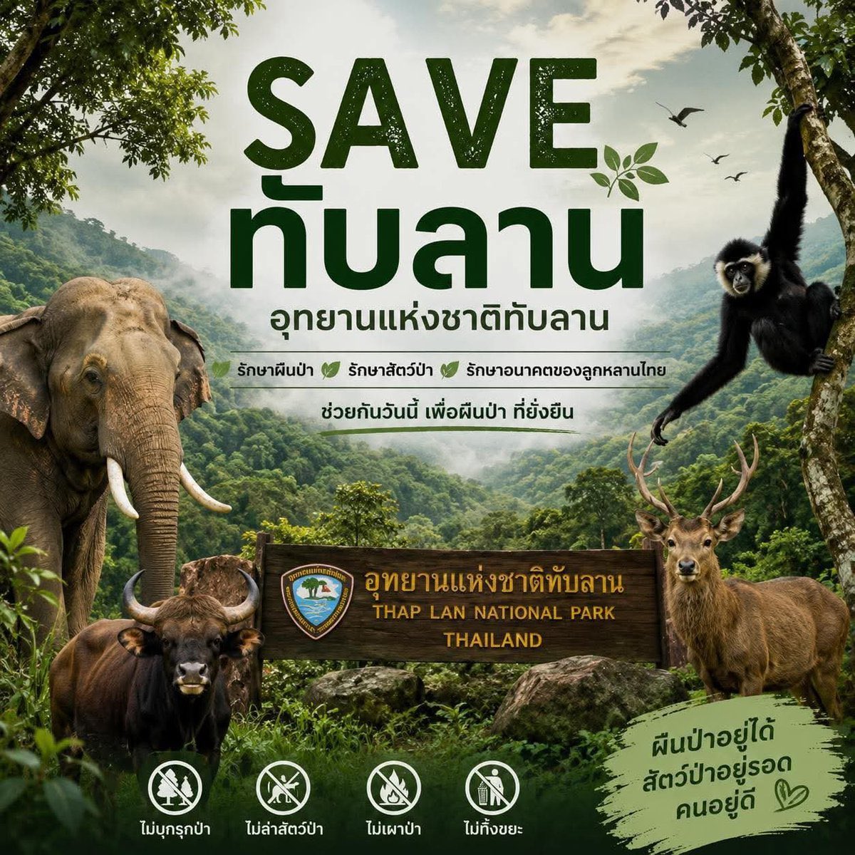 Donaldae's tweet photo. #Saveทับลาน ฝากช่วยๆกันดันหน่อยนะครับ อย่าให้เรื่องเงียบ ไม่งั้นป่าสมบูรณ์ผืนสุดท้ายของสัตว์หลายๆชนิด ป่ามรดกโลกทางธรรมชาติของเราจบแน่ วันนี้ก็เพิ่งมีข่าวคนล่าเลียงผา ช้างโดนคนฆ่าแทบทุกวันเพราะป่าไม่เหลือ 🥲 https://t.co/YM8wx5tZL5