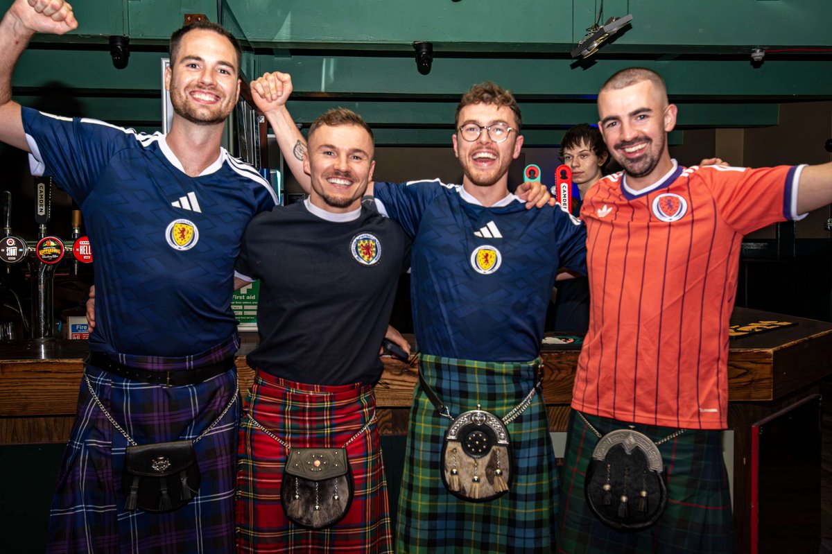 O2AcademyGla's tweet photo. It was a tough loss to take at Scotland's #WorldCup game against Morocco last night but nevertheless, the vibes at #O2AcademyGlasgow were good and the drinks were flowing 🍻

📸 Stephen Wilson https://t.co/SYfwRDEPB9