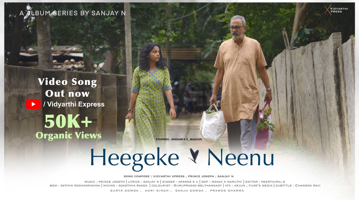 vidyarthiXpress's tweet photo. A Melody that celebrates father and daughter bonding.. available on YouTube ❤️.. and so grateful for 50K organic reach , thanks to all
Here it’s YouTube Link 
https://t.co/qMDvkkkIFA https://t.co/DGxIkCW2wZ