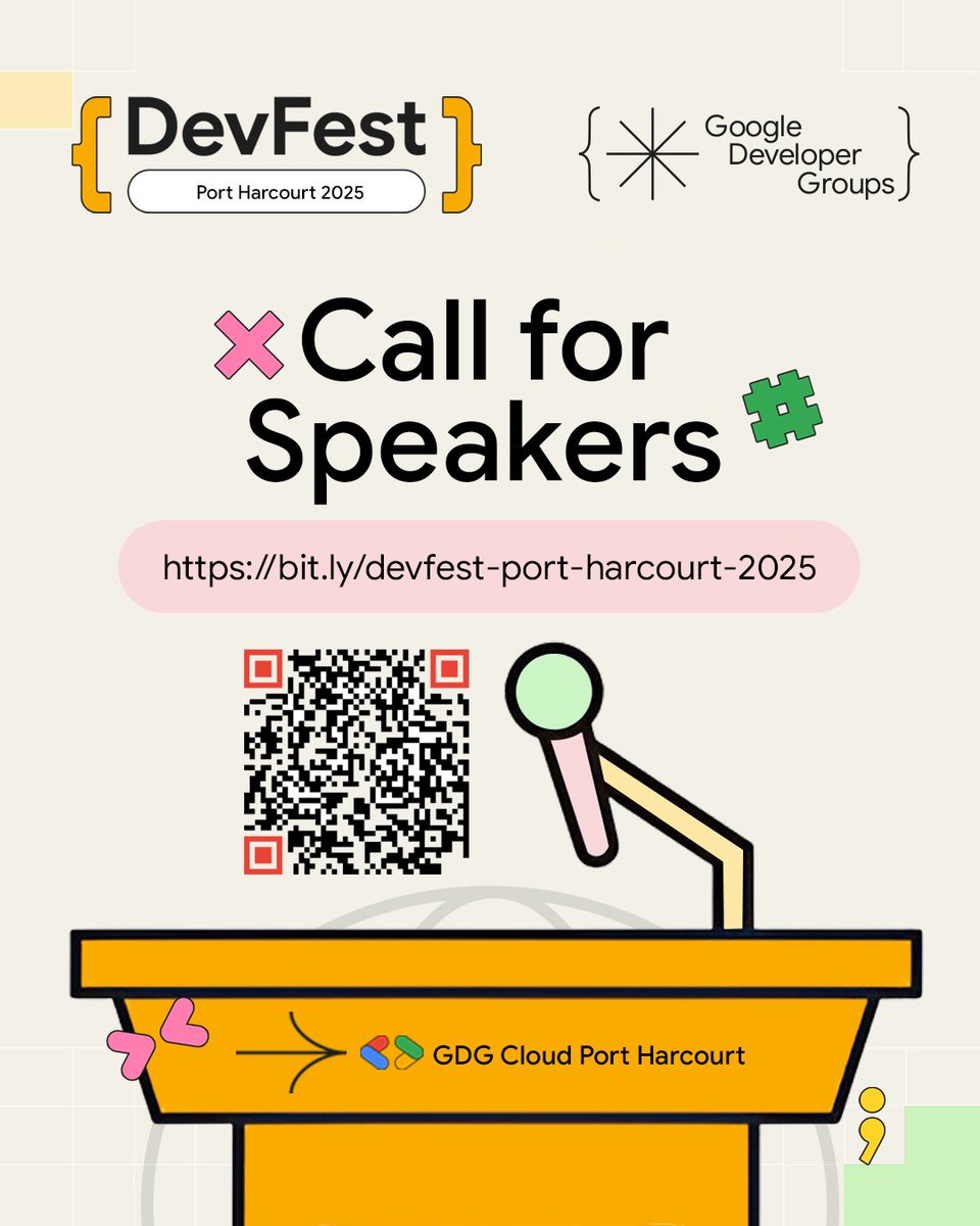 maebasmrt's tweet photo. Event branding for DevFest Port Harcourt 2025 https://t.co/GdhOrV3Via