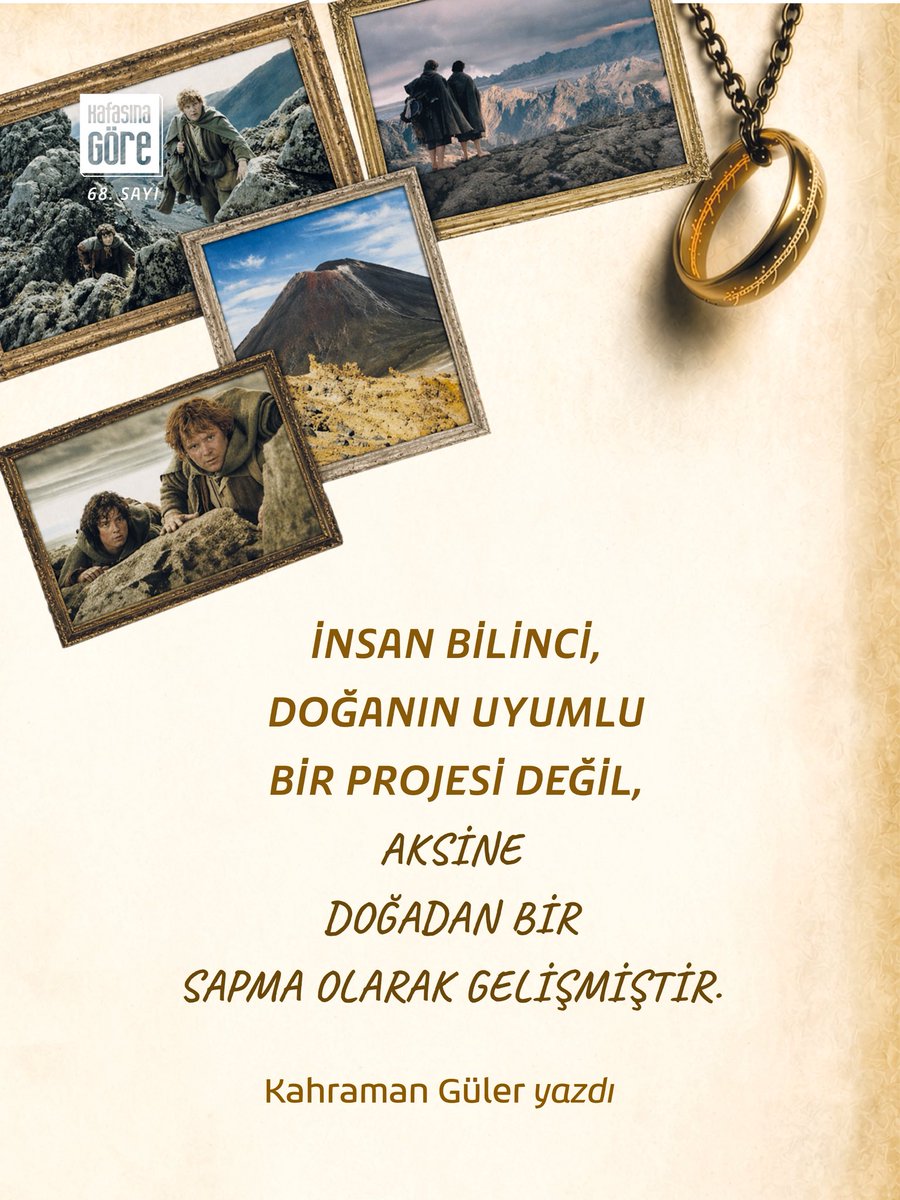 _kafasinagore's tweet photo. insan bilinci, doğanın uyumlu bir projesi değil, aksine doğadan bir sapma olarak gelişmiştir. 
#KahramanGüler  👑

#KafasınaGöreDergi 
#Mayıs - #Haziran sayımızda yazdı! https://t.co/9F1TogDlfQ