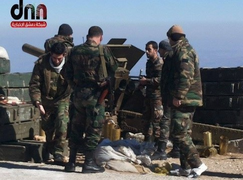 DoungaJohn's tweet photo. Pictures showing soviet made 122 mm M-30 howitzers of the Syrian Arab Army. https://t.co/857P3FBJE1