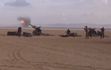 DoungaJohn's tweet photo. Pictures showing soviet made 122 mm M-30 howitzers of the Syrian Arab Army. https://t.co/857P3FBJE1