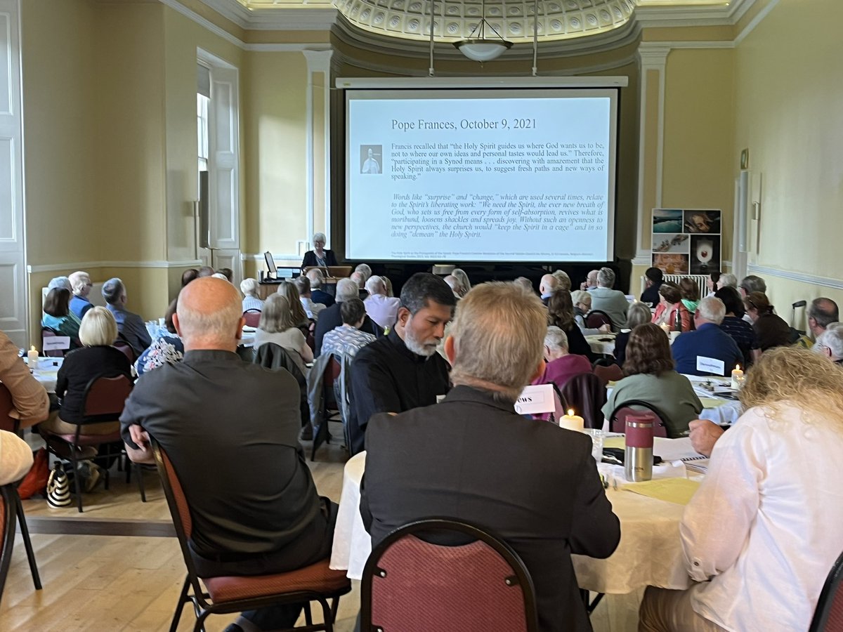 BishopDNulty's tweet photo. Great to be here at our @KANDLEi ‘Parishes Alive Day’, great input by Dr. Oonagh O’Brien on Synodality as a style of Church rooted in our baptism - ‘I am baptised’ - ‘I am confirmed’ - sacraments are vocational, all of us called to mission @theway_ie @IrishCathNews https://t.co/g8bBjnSec1
