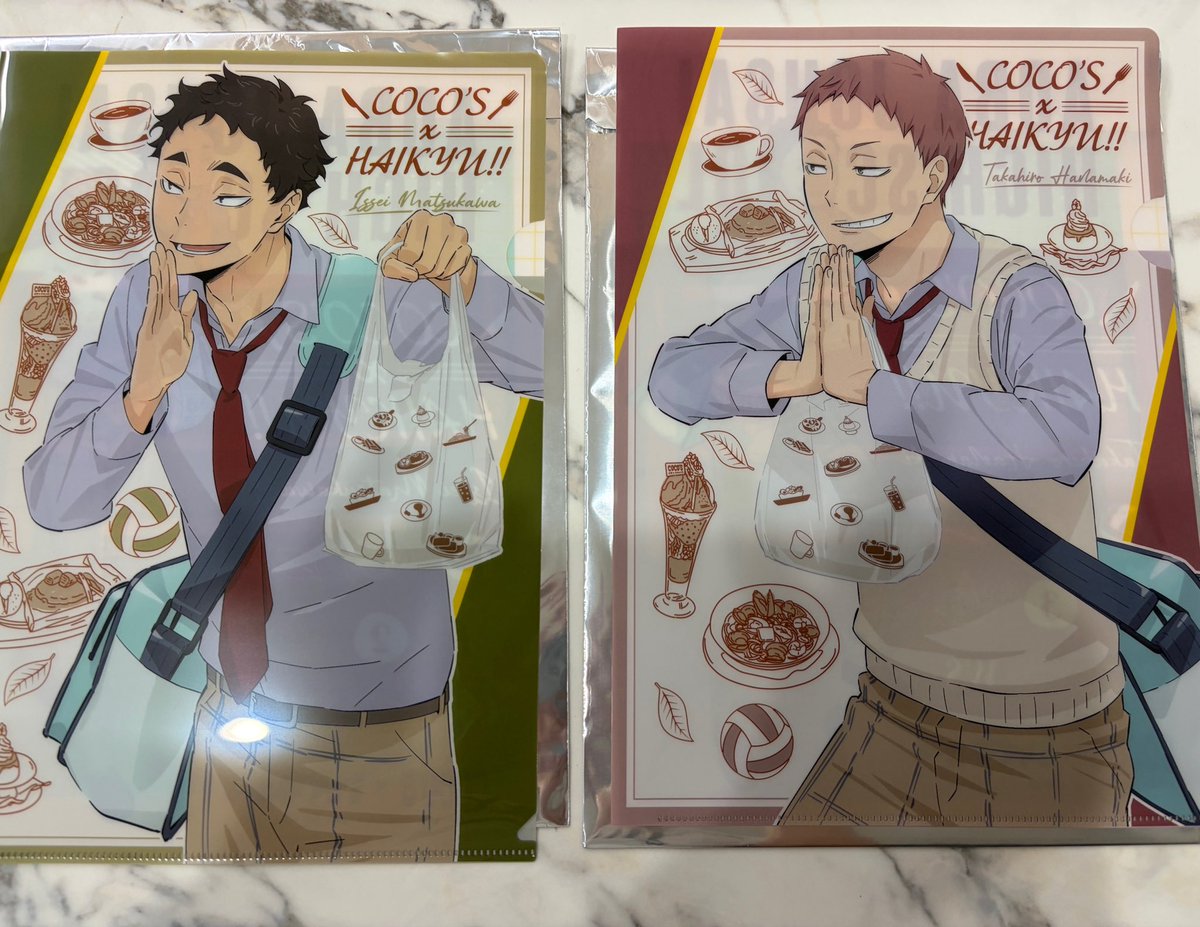 03green14's tweet photo. 『交換』
ハイキュー　ココス　クリアファイル
譲）松川、花巻
求）岩泉、青城
　　クリアカード　岩泉

高槻手渡し優先
よろしくお願いいたします https://t.co/vZD6oEzDeJ