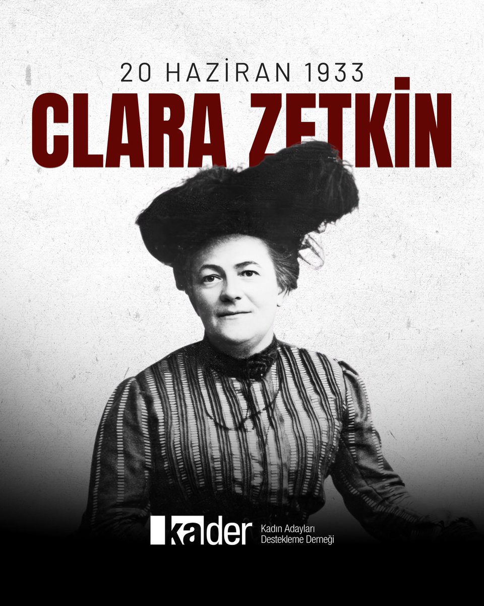 KA_DER_'s tweet photo. 8 Mart Dünya Emekçi Kadınlar Günü’nün mimarı, kadın hakları mücadelesinin öncü ismi Clara Zetkin’i aramızdan ayrılışının yıl dönümünde saygıyla anıyoruz.

Onun mirası, kadınların karar alma mekanizmalarında eşit temsil edildiği bir gelecek için yürüttüğümüz mücadeleye ilham vermeye devam ediyor. #KADER #ClaraZetkin #8Mart