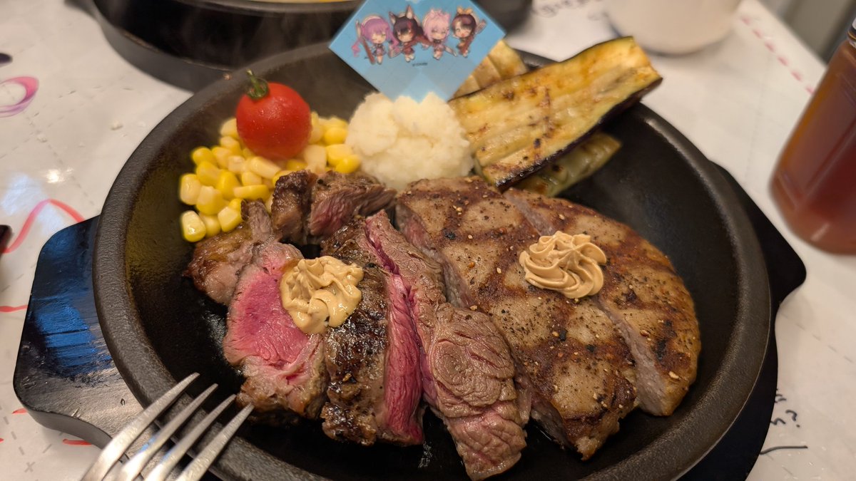 Sugi_tya's tweet photo. いきなりステーキと極楽湯DAY
極楽湯でコラボメニュー以外の頼むの初めてかも https://t.co/zH5IVebIBt