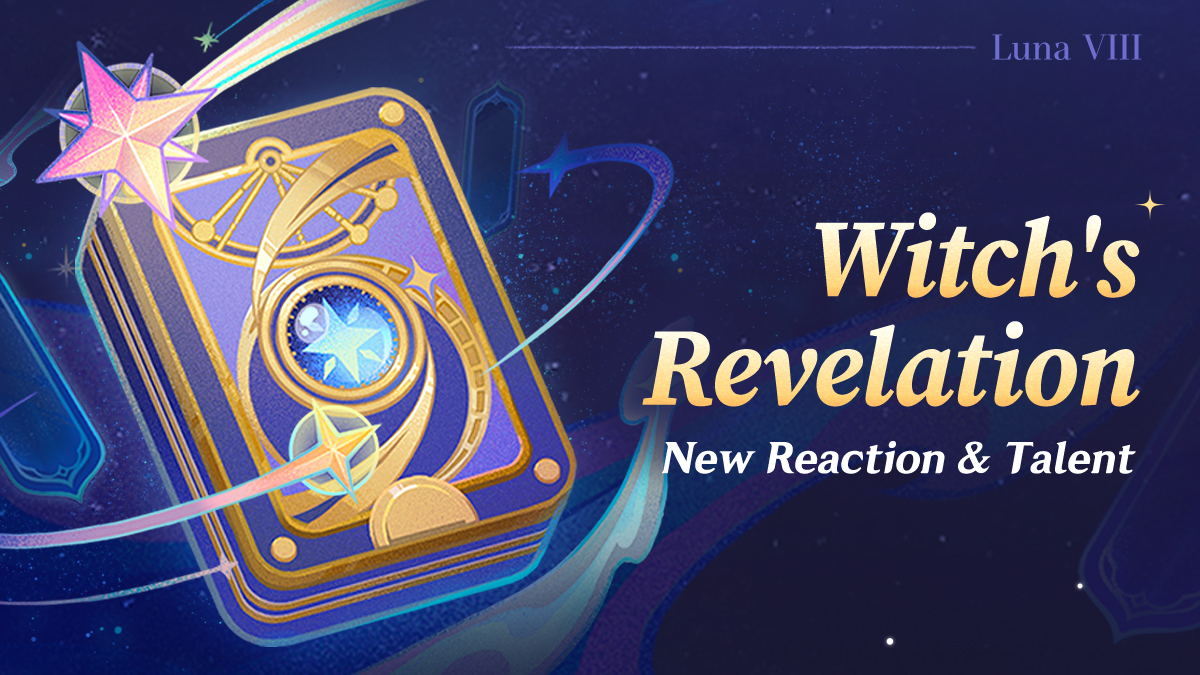 GenshinImpact's tweet photo. Witch's Revelation: New Reaction & Talent
#GenshinImpact 

Hello, Traveler~
They say that a fortune teller you are well acquainted with has happened to glimpse some threads of destiny while chasing certain premonitions of fate... including threads containing "Revelations" about your companions!

After the Version "Luna VIII" update, Travelers can use the Witch's Revelation Case to view and unlock additional content for the respective characters. Additionally, the characters featured in these "Revelations" can be obtained through "Lightrace Wish: Heavenlit Prophecy." That's a real neat way to build an even more powerful party!