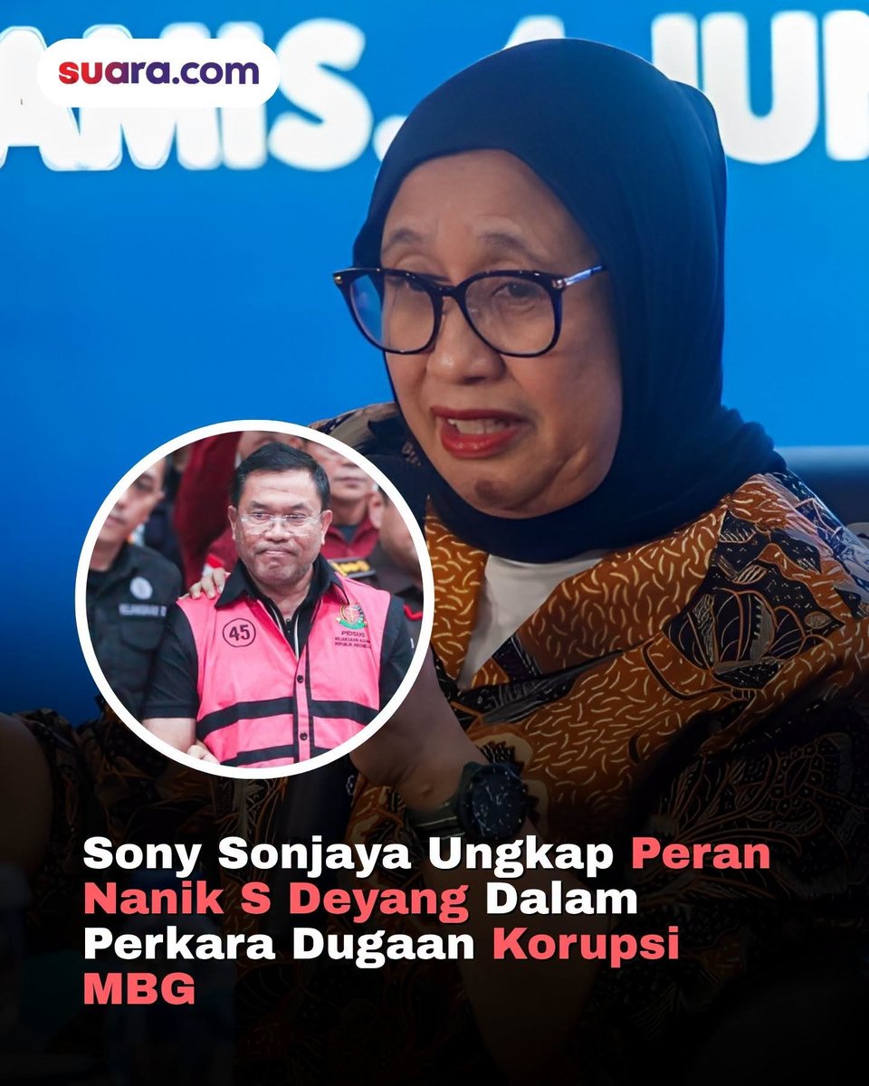 LambeSahamjja's tweet photo. sonyy baru aja mengaku sesuatu tentang kasus korupsi MBG :
- nanik sendiri di ketahui memiliki dapur SPPG MBG 
- Nanik 3 kali ganti nama yayasan di titik SPPG miliknya sendiri
- Titik SPPG Nanik tersebar di Madiun, Tapos Bogor, dan Karang Asem
- Prosedurnya harus pakai surat resmi Nanik tidak pernah kirim surat
- Nanik cuma bilang ke Sony: "Pokoknya diganti!"
- Ini terungkap dari BAP Sony Sonjaya (tersangka kasus MBG) di Kejagung

padahal sebelumnya wakil BGN bilang pegawai BGN tidak boleh punya dapur SPPG 
kalo sudah begini apakah akan di tindak atau omon omon?