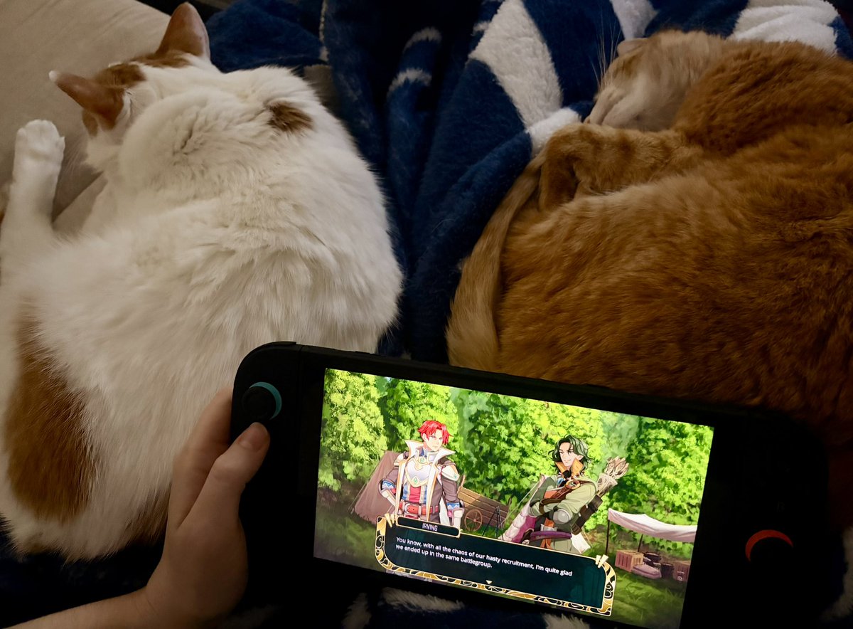 KisekiCouple's tweet photo. Started Dark Deity!! 🔥⚔️
Anyone else played it? What did you think? 👀

Been craving a Fire Emblem style game while waiting for the next one, so I finally gave this a shot!
(Also featuring my very helpful gaming companions 🐈🐈)

#DarkDeity https://t.co/FQi2zda2F7