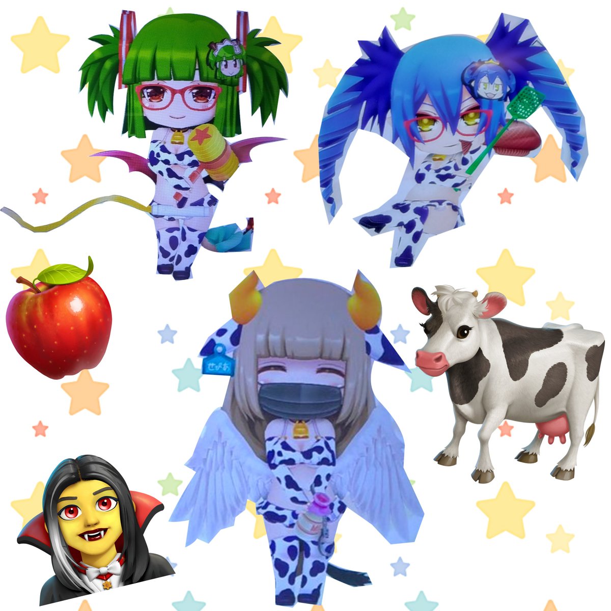 REAFY56's tweet photo. 🐄牛柄うっひょー時報のお知らせ🦇

日時:6月23日(火)
時間:18:39〜21:29   末尾9
対象:マスターB・C
称号:カウカウガール
衣装:牛柄ビキニ

かなめさん(@KNM_PTT )との合同時報！自分は後半から参戦します！
煽り、暴言❌️  ダブロ、ダブルアクア様、アクベリ大歓迎！よろしくですわ🦇

#ボンガ時報 https://t.co/MYczEJdB5S
