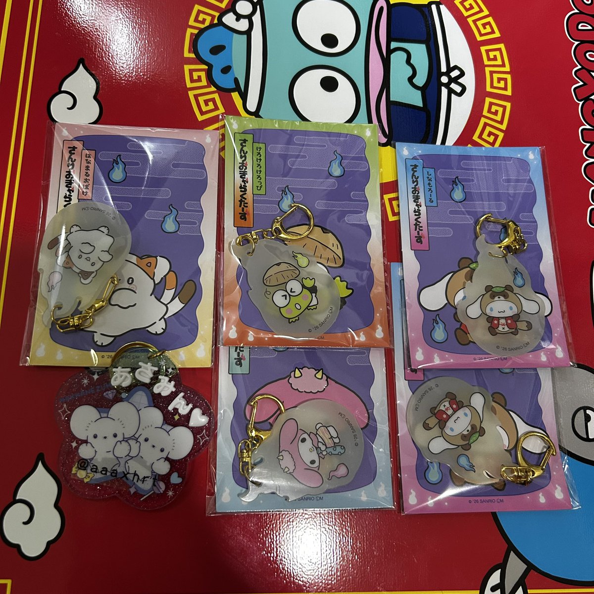 aaaxhrt's tweet photo. 【交換】サンリオキャラクターズ どろろん夜光アクリルキーホルダー

譲→はなまるおばけ けろけろけろっぴ シナモロール マイメロディ

求→クロミ ポチャッコ ばつ丸2 キティ

よろしくお願いします🌸 https://t.co/1FB85D6Dg3