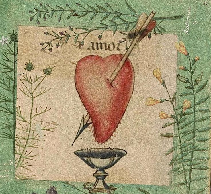 reminiscinbby's tweet photo. hearts in medieval manuscripts https://t.co/018kI52yA5
