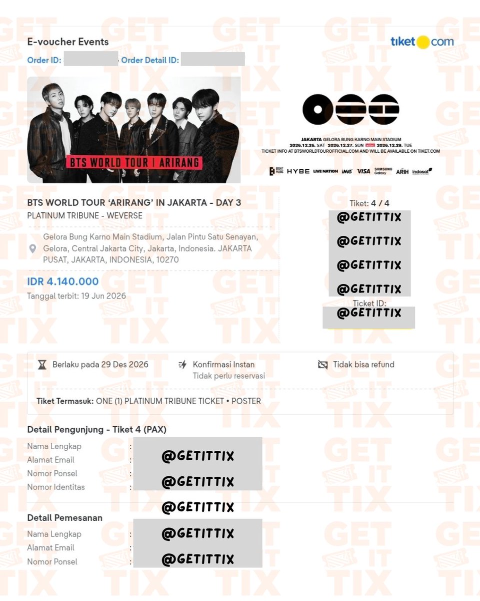 getittix's tweet photo. Day 3 Presale Secured ✅️ https://t.co/Mpdln0BSqZ