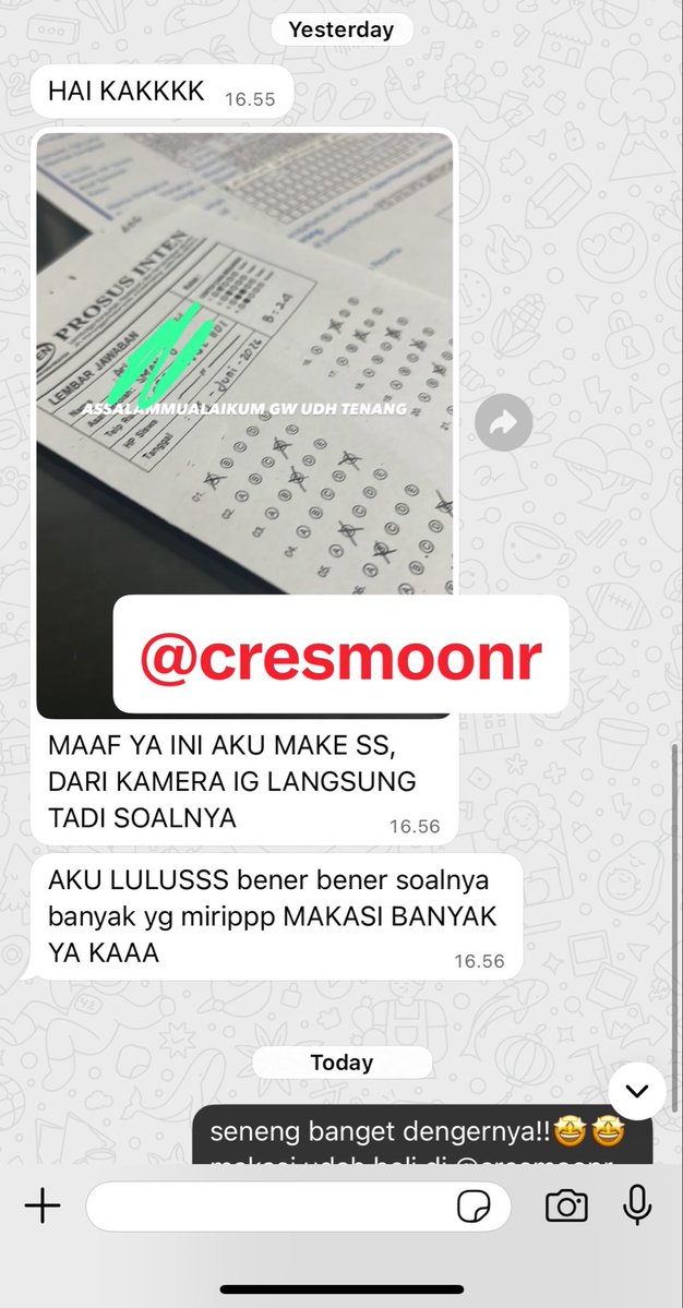 cresmoonr's tweet photo. TESTI 07/20/2026

wts soal asli tes aptitude inten tes masuk inten tahun 2024 &amp; 2025 (ada soal terbaru November 2025) for 🤍13k🤍

inc :
1. total 117 soal
2. ⁠kunci jawaban + pembahasan
3. ⁠free tutor lengkap 

WA / https://t.co/MwDRBWPAdo

#studytwt #zonauang #inten #buten https://t.co/II8UHALErf