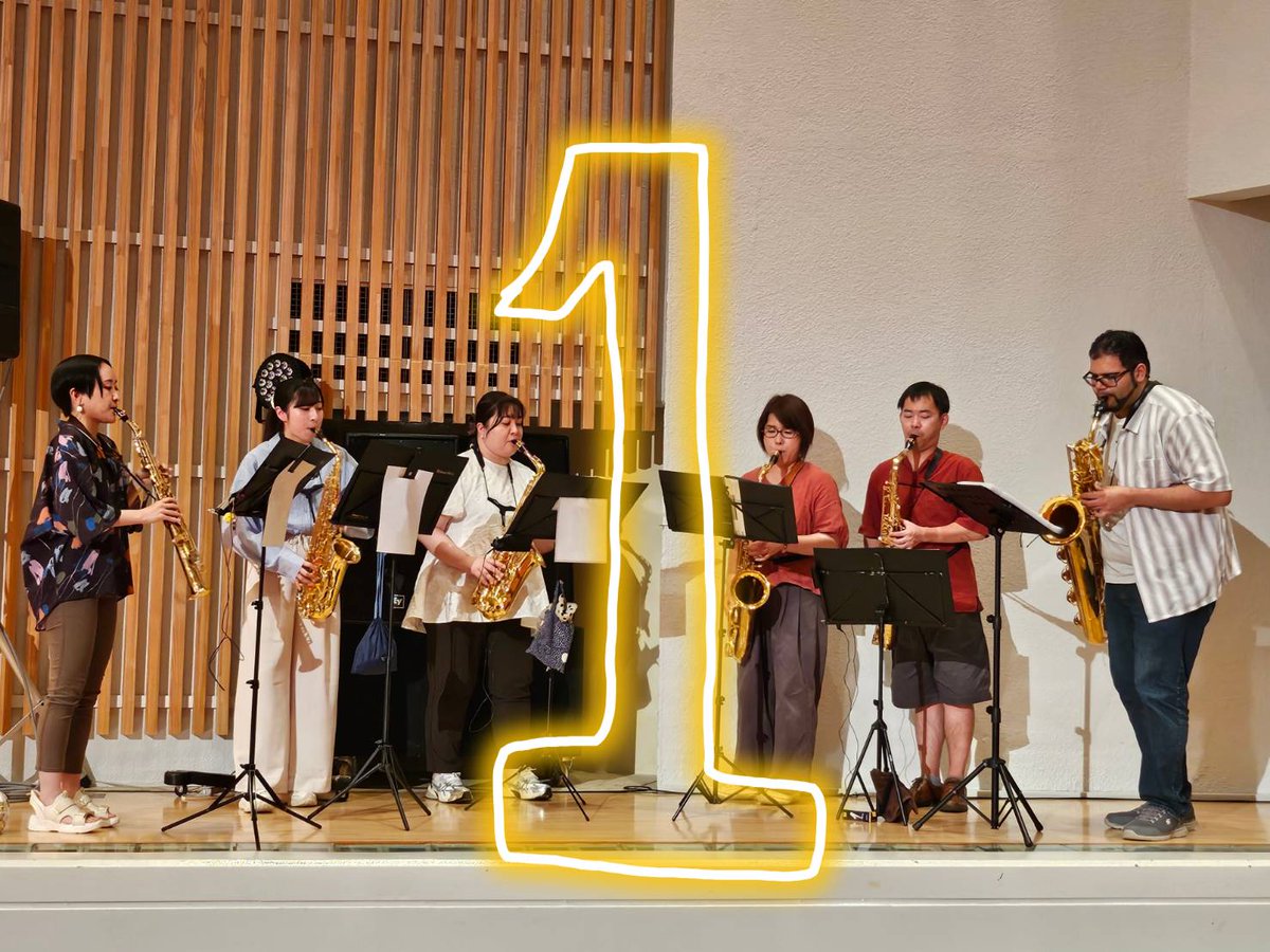 WindSonore's tweet photo. 🌼演奏会は、明日🌼

本日はサックスパートのみなさんです。
やわらかで色気のある音色が会場に響き渡ります🎷
艶やかで表情豊かなサウンドをどうぞお楽しみください✨ https://t.co/6BwBxJ2nMZ