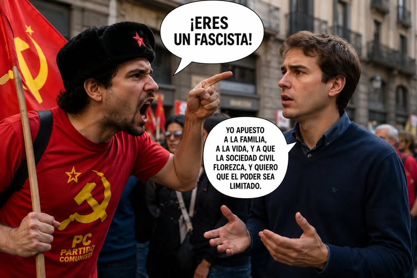 ISupparo's tweet photo. ESA MALDITA COSTUMBRE DE LLAMAR "FASCISTA" A QUIEN PIENSA DISTINTO
El liberal Karl Popper decía que, en el plano epistemológico, uno de los principios del liberalismo es la falibilidad. Es decir, las ideas sobre cuestiones mundanas son siempre revisables, cambiantes, transformadoras.
Por eso el liberalismo no es dogma ni ideología. No hay un manual ni un catálogo ni te dice cómo termina la historia. Eso es fascismo.
De ahí, resulta sumamente llamativo - aunque comprensible - que mucha gente, que no tiene argumentos para contradecir la lógica indestructible del liberal, necesite etiquetar a su interlocutor y anularlo, diciendole fascista, y lo que realmente sucede es que proferir esa palabra a un liberal lo único que demuestra es su supina ignorancia.
Pero vamos por parte.
¿Fascista?
A quien piensa que lo mejor para la prosperidad del individuo es un poder limitado. Todo lo contrario al fascismo, que prioriza el colectivo por encima del individuo: "todo dentro del Estado, nada fuera del Estado, nadie en contra del Estado". Siendo así parece que el fascista es precisamente quien nos critica, que no acepta eso: quiere más Estado.
¿Fascista?
A quien procura que no se destruya la familia natural, defiende la vida y apuesta a una sociedad civil viva y latente, siendo su lema: Menos Estado, Más sociedad civil.  El fascismo quería más nacimientos y familia solo con un único objetivo: fortalecer al Estado, servir al líder, tener más súbditos y para aumentar el poder militar.
"El Estado reclama el derecho de vigilar y regular el fenómeno demográfico de la nación, decía Benito.
¿Fascista?
A quien pretende que el ser humano no sea un medio sino un fin en si mismo, que no esté al servicio de intereses colectivos. Promover la responsabilidad individual, la confianza del individuo y su propiedad, son postulados liberales que nada tienen que ver con el fascismo.
¿Fascista?
A quien garantiza los derechos naturales del ser humano, apuesta a la igualdad ante la ley y defiende el principio de no agresión, es decir, que nadie puede ejercer violencia ni agredir a otro, siendo la misma  únicamente defensiva.
¿Fascista?
A quien sabe el valor de lo trascendente y de la fe, que da sentido a la vida y nos vuelve humildes frente a quien es mucho más poderoso que nosotros, mientras Benito Mussolini era ateo, anticlerical  y solo creía en la Religión del Estado.
Pretender la descalificacion en base a etiquetas infantiles es propio de quien depende en su vida de aquellos que el liberal crítica, que son muchos, haciéndolo como un pueril medio de defensa; eso es propio del ignorante, que ha decido no leer un libro ni instruirse y entonces pasa su vida repitiendo como loro los relatos neomarxistas estatistas; o propio de malintencionados que son fascistas ellos mismos y al ver amenazado todos sus curros, salen a etiquetar a otros, con prejuicios que solo les caben a ellos mismos, manipulando y engañando a la opinión pública.
La intolerancia de los verdaderos intolerantes pretende desacreditar posiciones legítimas de millones de ciudadanos que sostienen estás ideas y principios. Más aún cuando muchas escaparon de ese régimen y lo vivieron en carne propia.
Fascista a quien levanta la bandera de la libertad frente a la opresión es decirle fascista a Artigas y a todos los libertadores de hispanoamérica.
Es la típica estrategia de quién recurre a la etiqueta fácil porque no tiene nada para ofrecer al debate de ideas.
No señores!
A los fascistas hay que buscarlos en otro lado, no en los liberales, que somos los únicos que lo combatimos.
Más bien, lo podrán encontrar en los antiliberales que aman al Estado, es decir, en esa misma persona que descalifica a otro como fascista y èl mismo se autodefine como antifascista.
Allí proliferan.....