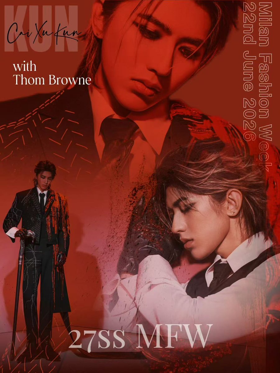 KUNETF's tweet photo. KUN’s achievements continue to serve as an inspiration to those who admire his dedication to artistic growth.

KUN’s MFW moment
#KUN #KUNxTHOMBROWNESS27 #THOMBROWNE #MFW
@kun_officialx @ThomBrowne https://t.co/SXVZefZdlZ