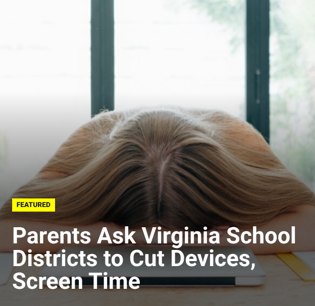 EdNewsVA's tweet photo. "More than 900 parents in Henrico County petitioned the school board to adopt a screen time policy, and roughly 1,390 Chesterfield County parents and 160 Richmond parents asked districts to pull devices for grades K-2."

MORE: https://t.co/pfeSXu26Q2 via @GovTechNews https://t.co/JHMTOFquIk