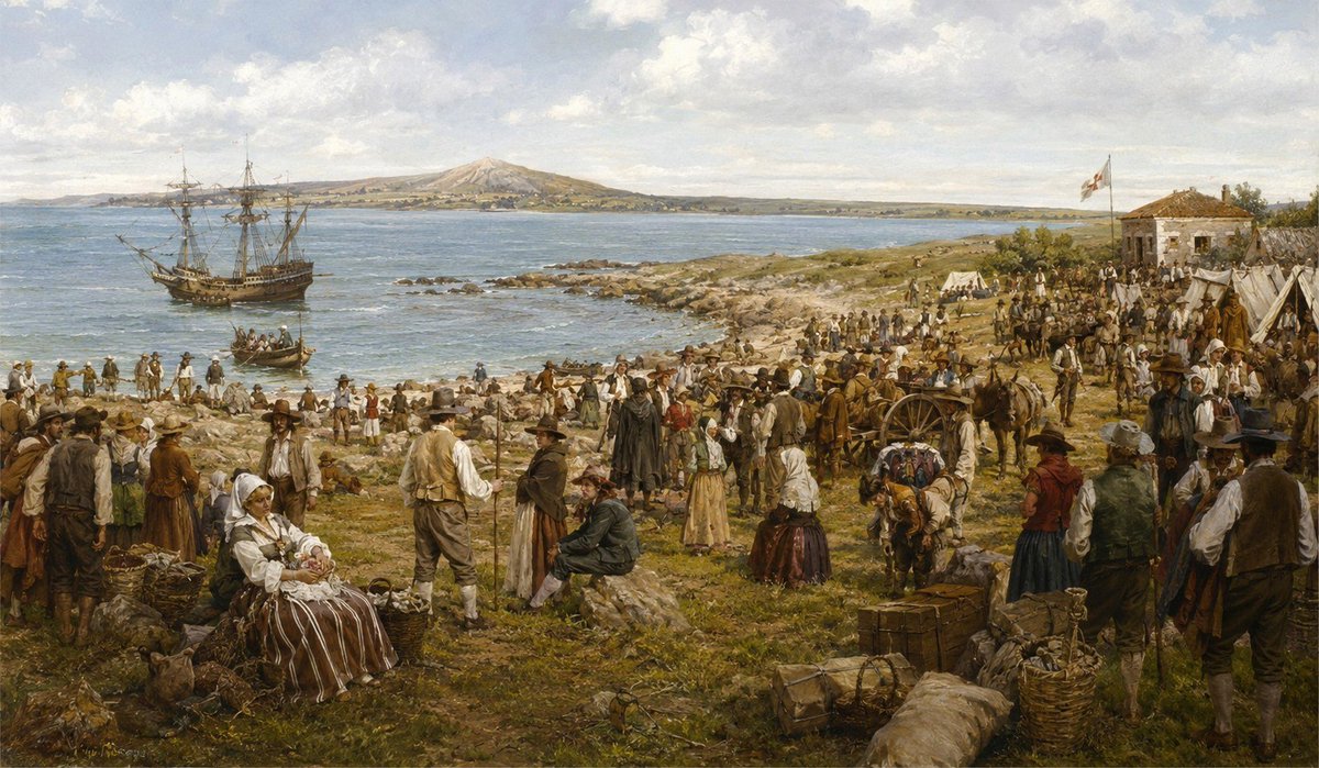 RubensAscanio's tweet photo. 🧵 Este año se cumplen tres siglos de la fundación de #Montevideo Ese lugar, en el límite con el Brasil portugués. Como en otros lugares remotos del imperio colonial español, los canarios y canarias fueron una parte fundamental del poblamiento. https://t.co/pZl71Kc7FO