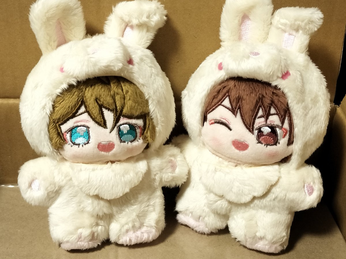 tomatomatoo's tweet photo. 新しいいつぬちゃんたち来た🐇💕
ちあぬ🐇のお顔、むちむちぱんぱん！笑
みどぬ🐇のお顔はあとでちょっと綿足してあげようね〜 https://t.co/En1H6Fyxeb