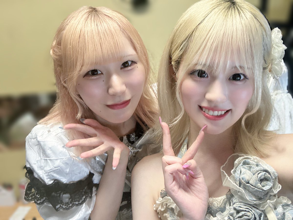 ゆづきちゃーん🫶🫶 ハイトーンボブでほぼお揃いだった~💟 まじ