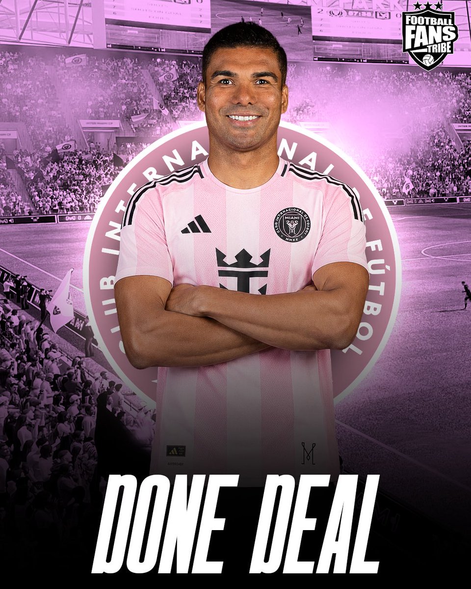 FansTribeHQ's tweet photo. 🚨💥Casemiro reportedly joins Inter Miami as a free agent with verbal agreement sealed ✨⚽

Messi reunion loading🔥🐐

#Casemiro #InterMiami #InterMiamiCF #Messi https://t.co/ggaSP849LD