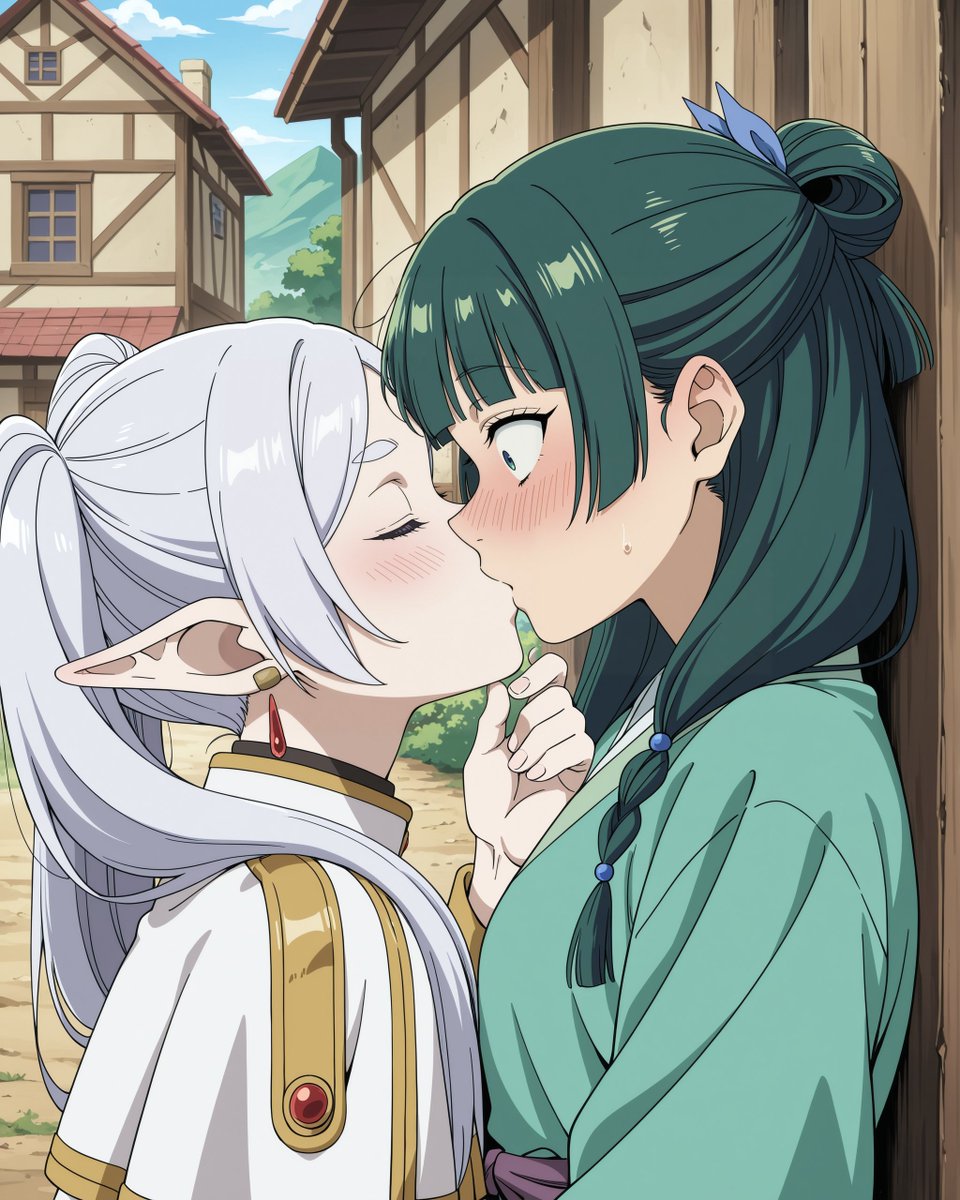 SweetyBunny_moe's tweet photo. One looks completely committed. The other is still processing what just happened. 😳

#Frieren #Maomao #TheApothecaryDiaries #SousouNoFrieren #yuri #girlslove #crossover #animeart #fanart https://t.co/Spg5BilPjj