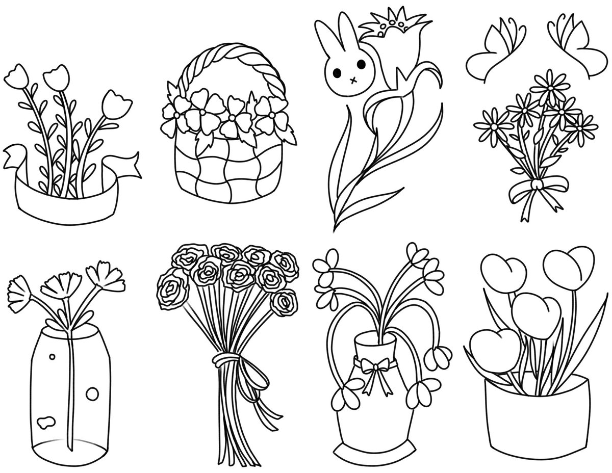 puffys_art's tweet photo. I’m still so glad I made these. They are lil coloring pages for my customers hehe. Feel free to save and print for free https://t.co/ZZecePSFfp