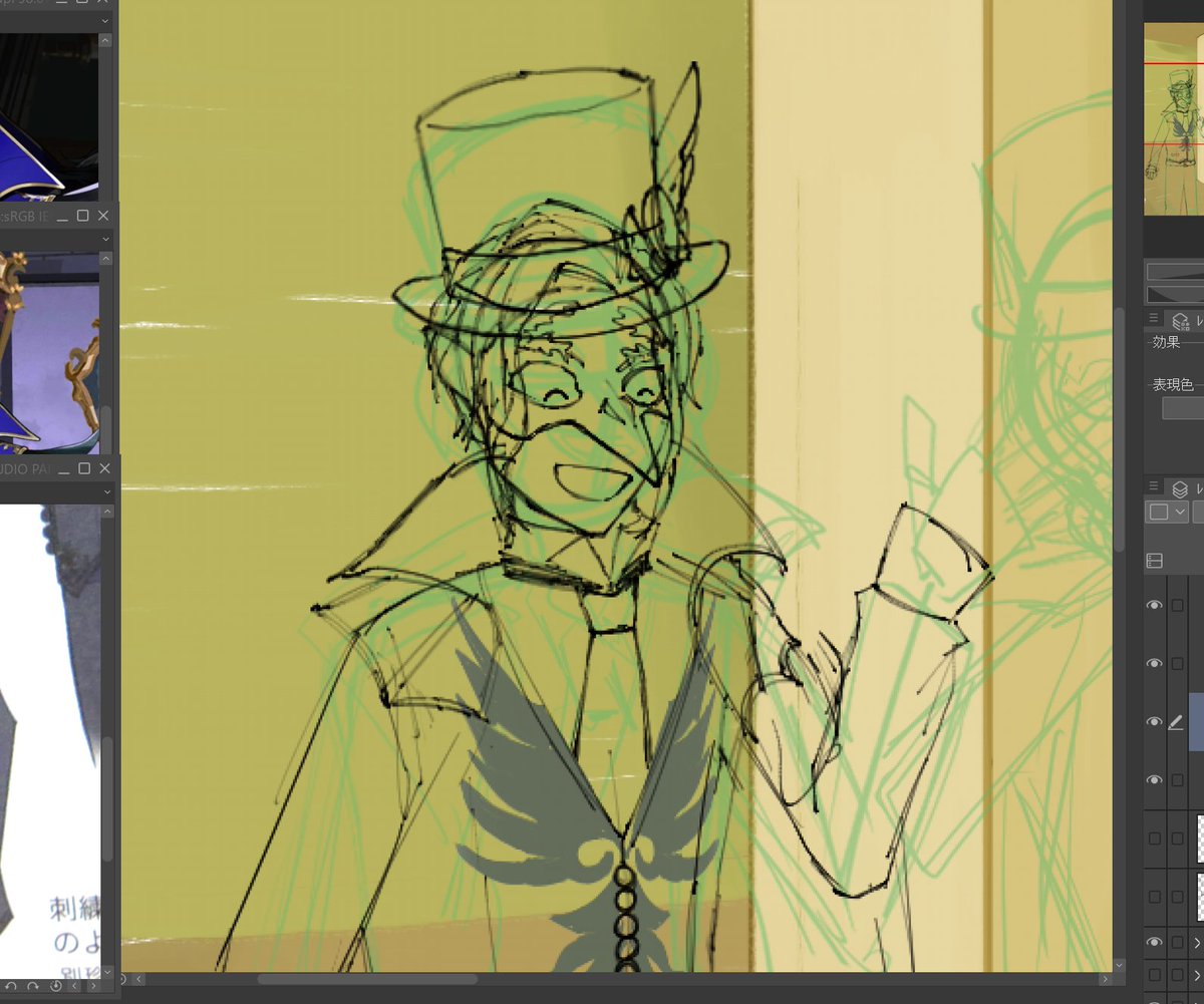 nrp__ga's tweet photo. あの、クロウリーさんほぼ初描きなんですけどこの人マジで作画コスト高くないです？？？
推しだから描こうとして、あまりの作業の進まなさに驚いている…
学園長推しの絵描きの人、どう乗り越えてるんですか？気合い？？ https://t.co/0jbzxjcHy0