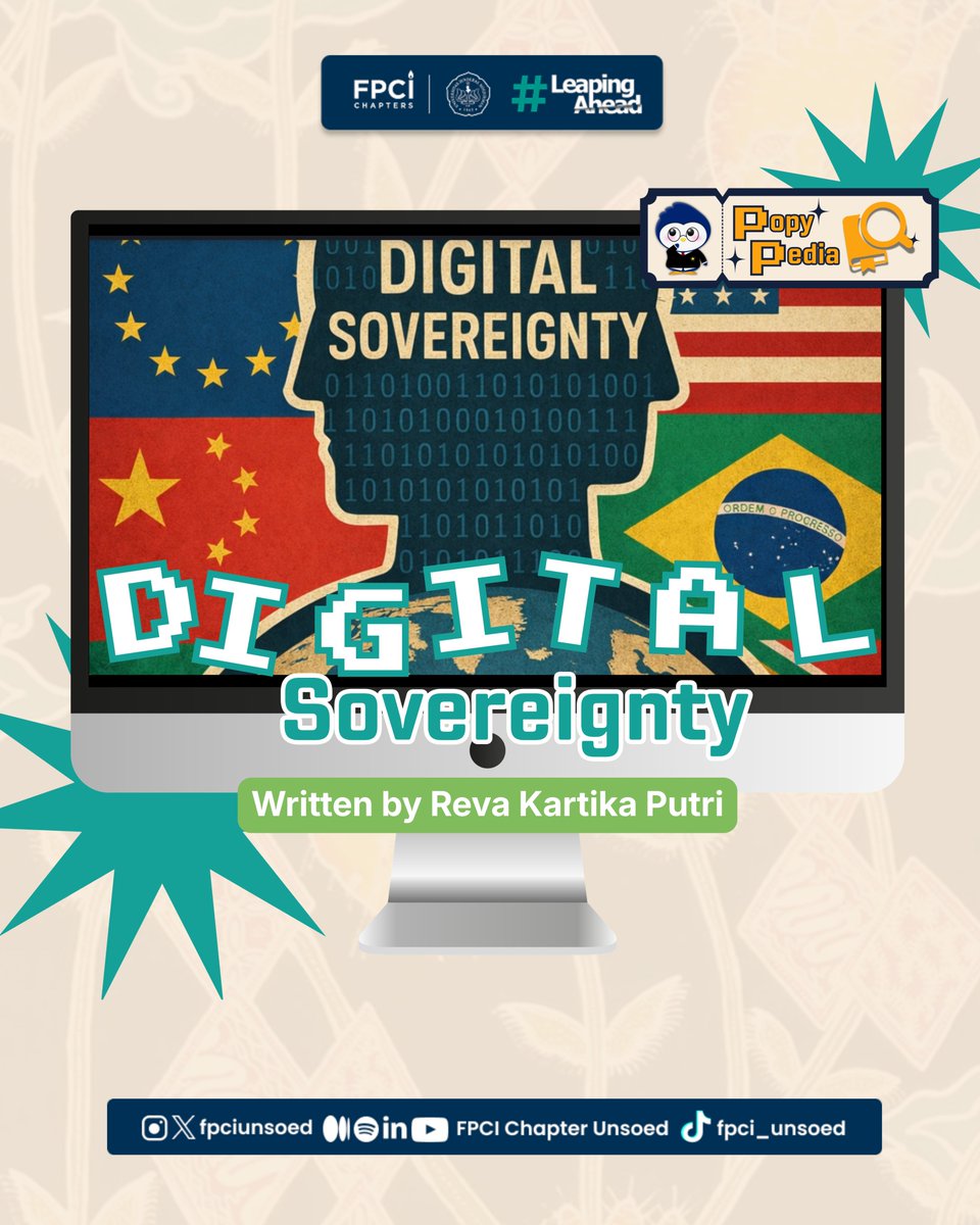 FPCIUnsoed's tweet photo. Popy Pedia | Digital Sovereignty

A thread

Writer: Reva Kartika Putri
Designer: Jesslyn Kalya https://t.co/fPfpYFCsRc