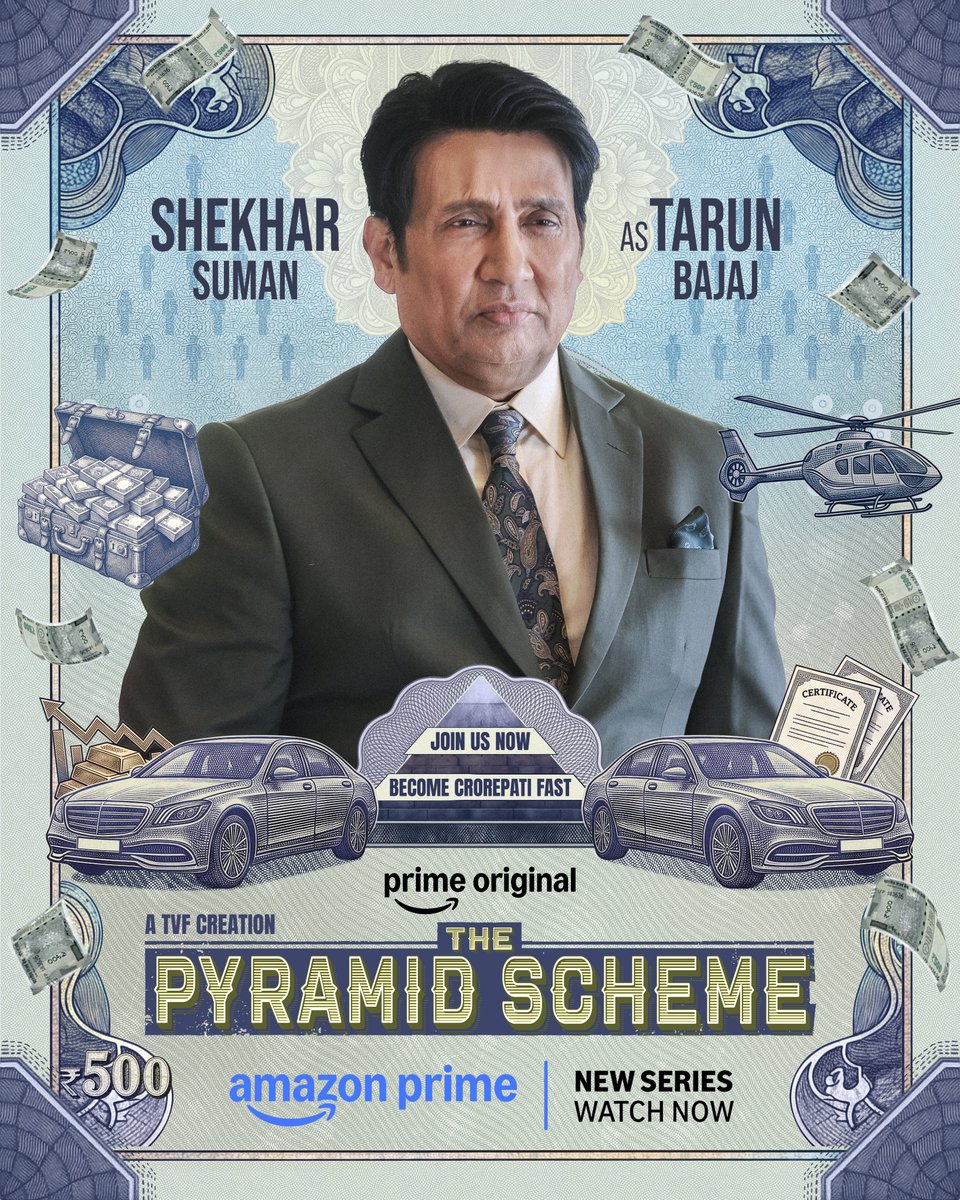 TheViralFever's tweet photo. Crorepati banne ka shortcut Tarun Bajaj sir batate hain! 🤭

#ThePyramidSchemeOnPrime, New Series, Watch Now Only on @PrimeVideoIN 

@TheViralFever @ArunabhKumar  @uncle_sherry #AshishRShukla #AkshendraMishra @vijaykoshy @shekharsuman7

#TVF #TheViralFever https://t.co/dHZ1m2volk