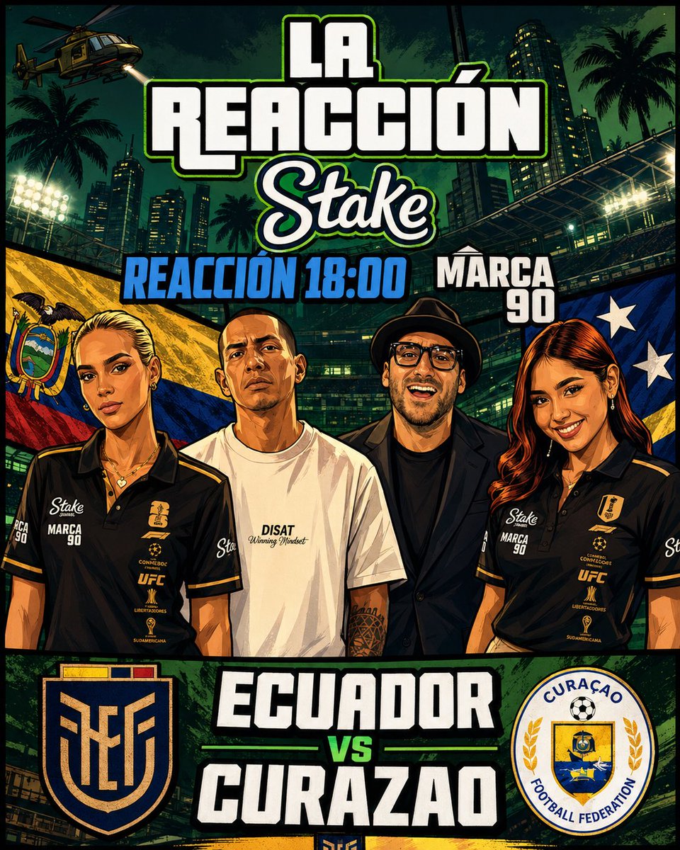 marca90ec's tweet photo. EL PARTIDO COMO EN EL BARRIO!!!
Hoy se prende LA REACCIÓN 🔥⚽
A las 18:00 nadie se hace el ocupado.
Te conectas, comentas y tiras tu predicción antes de que ruede la pelota.
¿Cuánto queda? 👀👇
#LaReacciónStake #Marca90 #EcuadorVsCurazao #LaTri https://t.co/txb05dd4sK