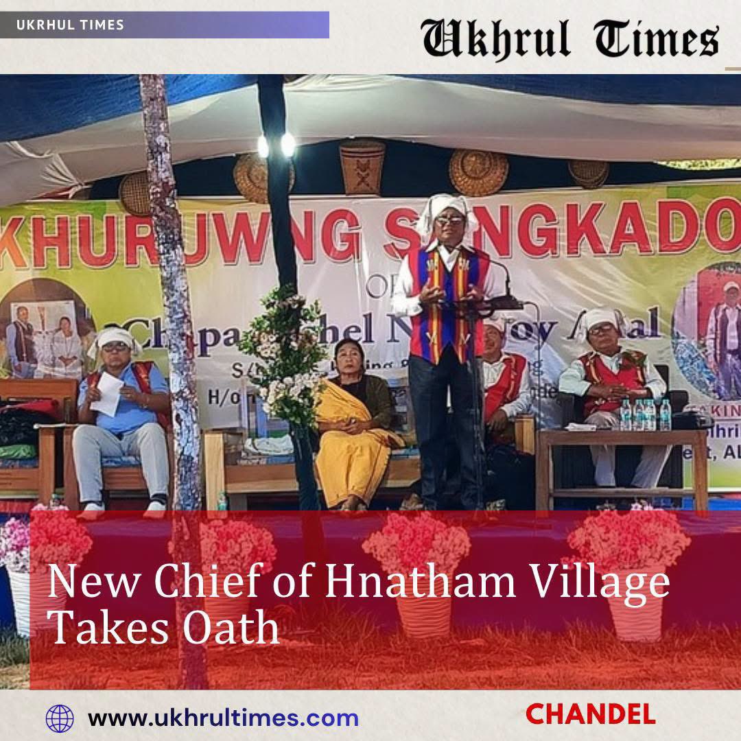 ukhrultimes's tweet photo. #CHANDEL: Ps. Nungjoy on Friday took oath as the new chief of Hnatham Village in Chandel at the village ground in a simple yet meaningful customary ceremony called Khuruwng Sangkadon. The Oath was administered by Nl. Wolhring, president of Anallon Chief Association (ALCA) which is the apex body of all Anal village chiefs.
More: https://t.co/28iNwLBtL1