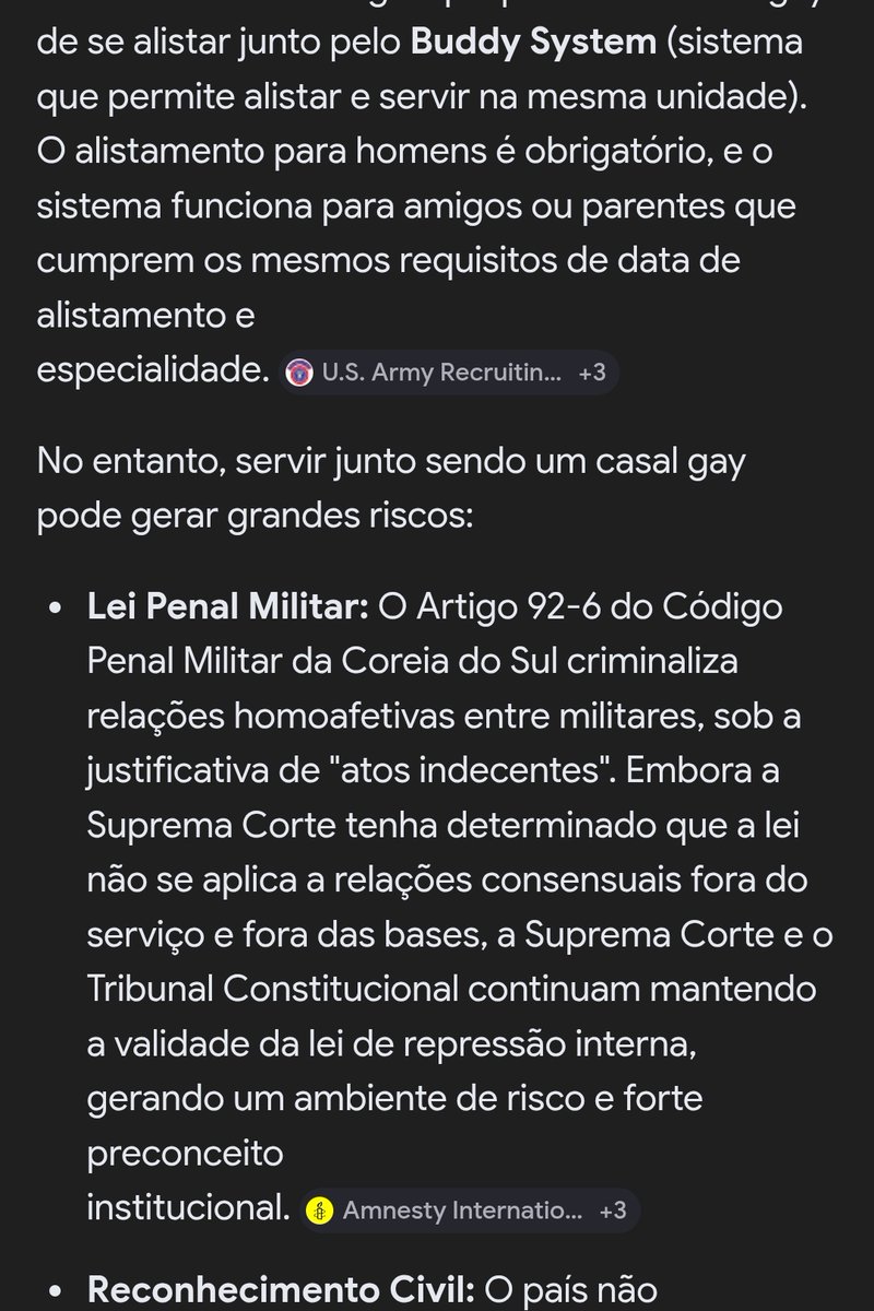 _4kookmin's tweet photo. Um Google e elas ja acham a resposta, 
1) la vc se alista como amigos e n como casal mesmo se for um pq casais gay n sao reconhecidos
2) a lei se aplica a relacionamento sexual dentro da base e n fora dela + https://t.co/umz8dgfhWQ