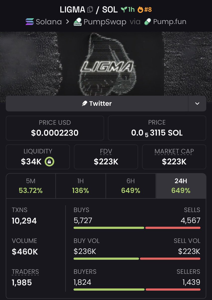 OChainAlpha's tweet photo. 6.6x up on $LIGMA

2DdwEtt8qyjMCDHyoQ7tR5kXPRU1xjDB4876jyJQpump https://t.co/DnvuJaTFMD