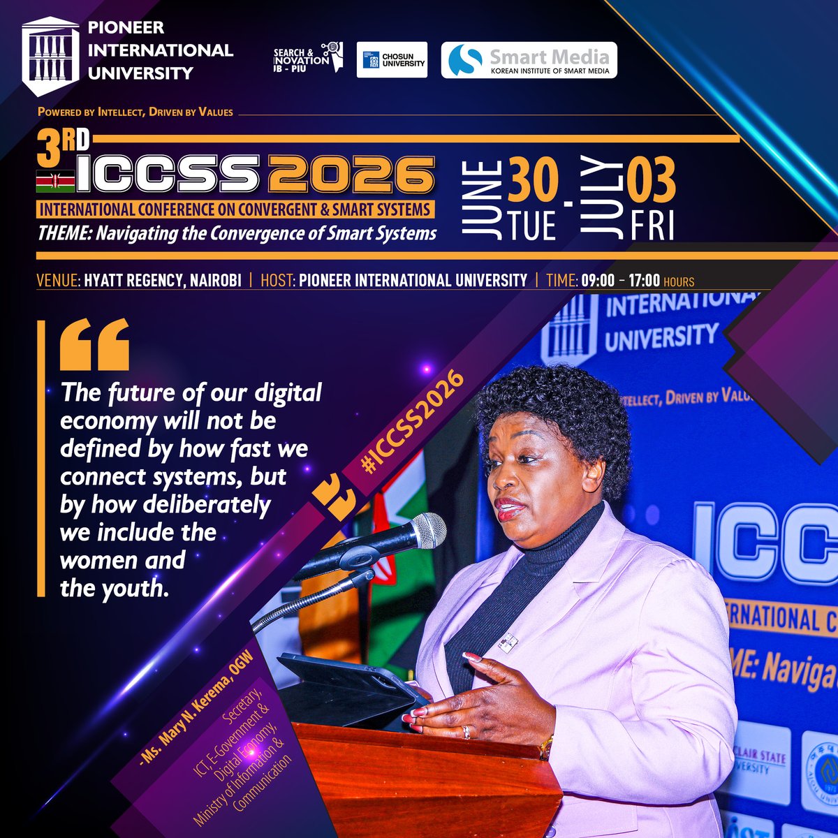 PiuUniversity's tweet photo. ICCSS 2026 πβ¨Join us for the 3rd ICCSS from June 30 β July 3, 2026, as innovators, researchers & industry leaders come together to shape the future through smart technologies and groundbreaking ideas.
#ICCSS2026 #SmartSystems #Innovation #Technology #Research #IAmPIU https://t.co/lDSrL4Vfxv
