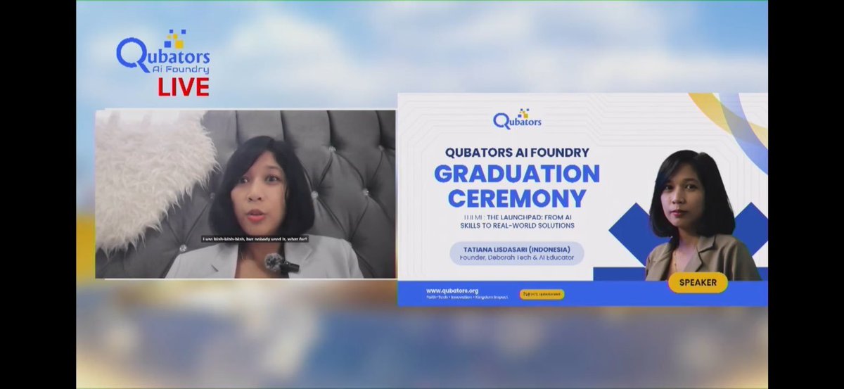 Qubatorsnet's tweet photo. One speaker after another, one lesson after another. 

The Qubators AI Foundry Graduation has been filled with wisdom, encouragement, and powerful reminders for every builder.

And we’re still going. 🚀

#Qubators #AIFoundry https://t.co/hINNE2X6QM