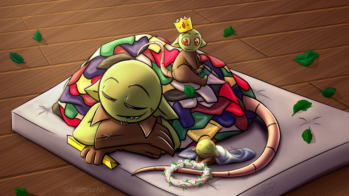 SabiBittnerArt's tweet photo. A quiet afternoon with Gobby and the Gobblets.

A rare sight.
But every once in a while, even chaos takes a nap.
#YBGobby #Gobblets #Gobbylets #SabiBittnerArt https://t.co/OisGLkugMr