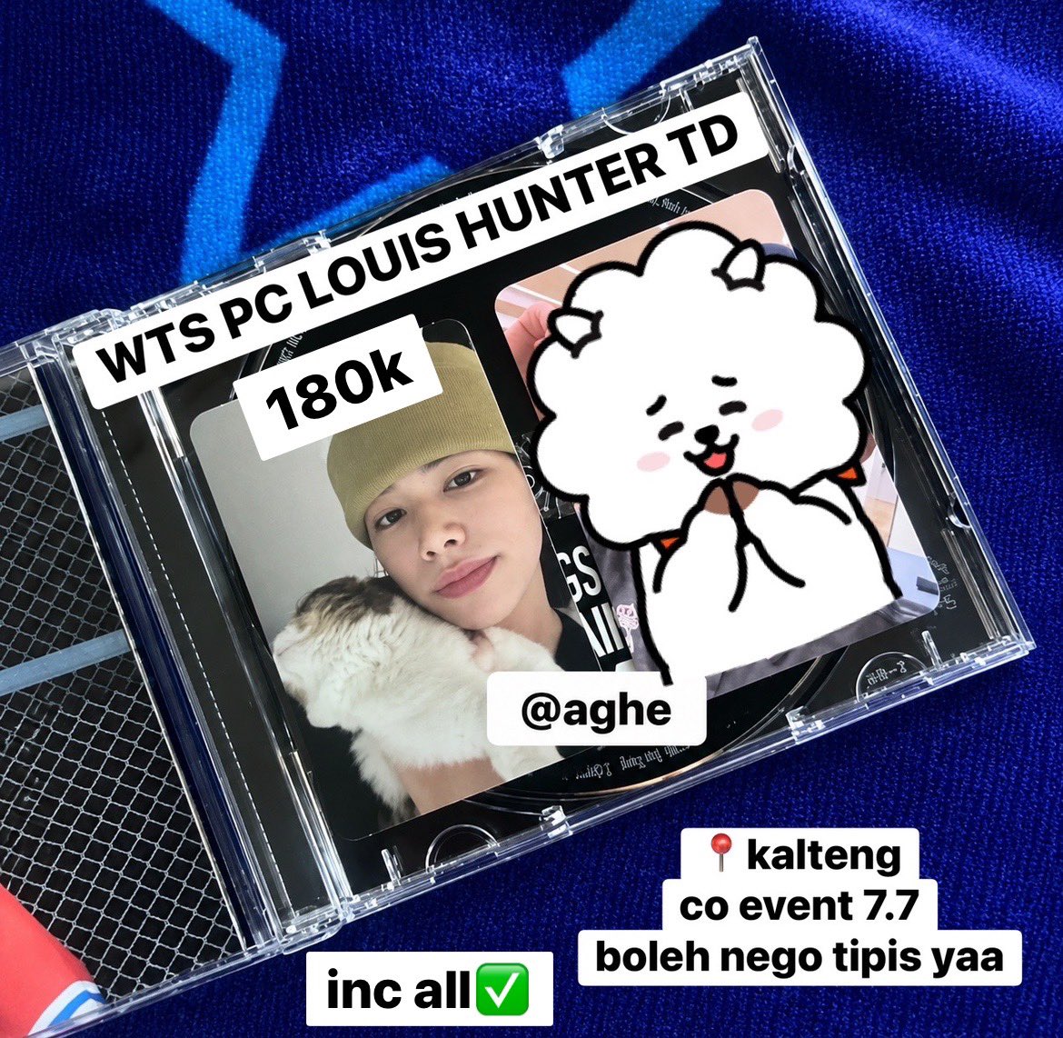 topiohyul's tweet photo. wts pc louis hunter td
yg minat bisa dm yaa<3 https://t.co/sWVYL2pPo9