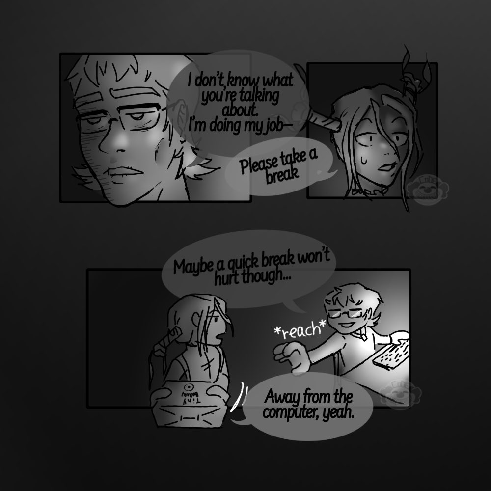 CodeLaugh's tweet photo. Finally got this first part done of my small little comic ! #WitchHunterRobin #2000sAnime

(P1/??) https://t.co/7GjIDCdoyc