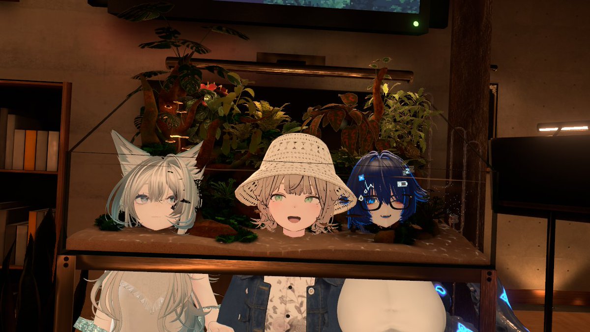 vrcHydrangeaji's tweet photo. この間のプチホラワ会＆チル~~~のやつ💠🌿
STALKERはいついってもいいね!!コスパ最強ホラワで楽しかった!!
22時の廊下も8番出口ライクでわいわい進められた~~~出れてよかった🐙
ホラワの後はチルしながら水槽に浸ってたりしたよ~~~今度は来られなかった人もつれてみんなでホラワ行きたいね😝 https://t.co/cXv4UR1nev