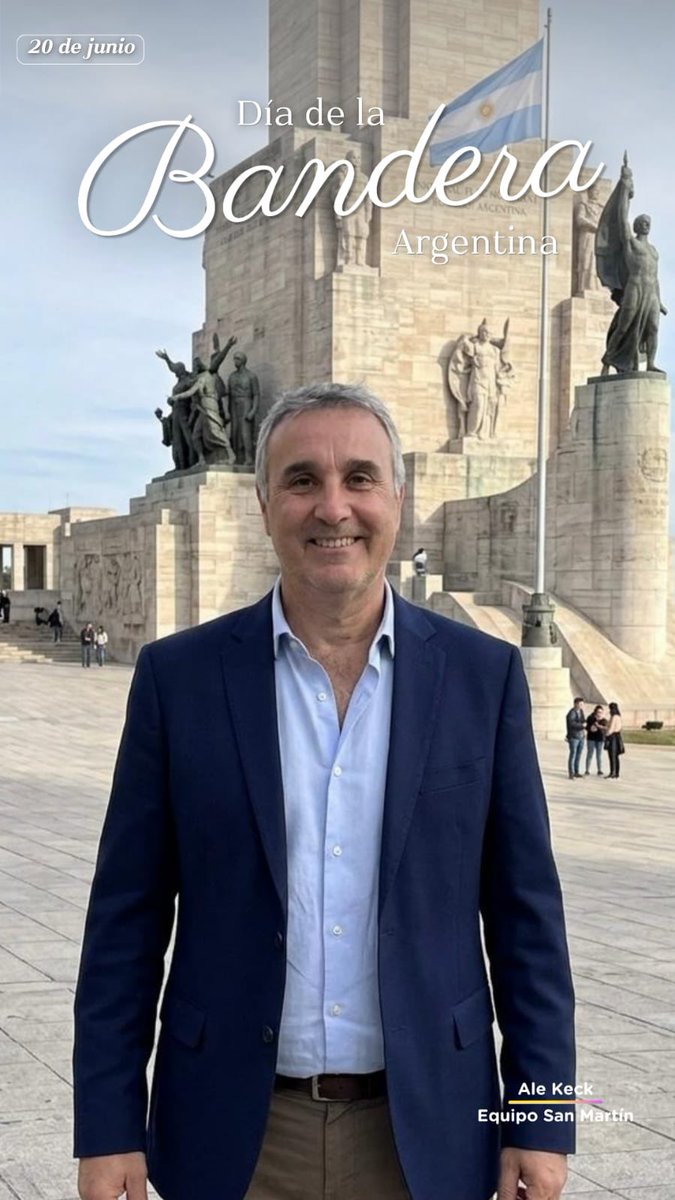 AleKeck's tweet photo. 20 de Junio | Día de la Bandera

Nuestra bandera representa la esperanza de millones de argentinos que creen en un país mejor.

En este Día de la Bandera renovemos nuestro compromiso de trabajar por una Argentina con más libertad, desarrollo y oportunidades. #argentina https://t.co/OgbUop3HGS